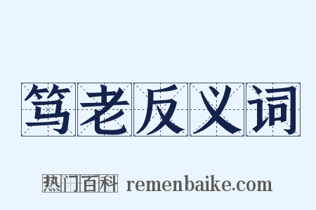 笃老反义词是什么意思的图片